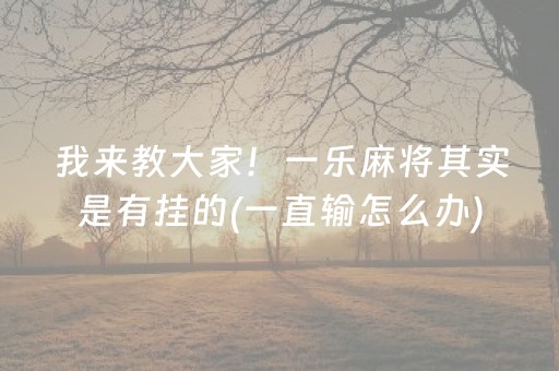 大神教教你“微乐山东麻将自建房胜负规律”（助攻神器)