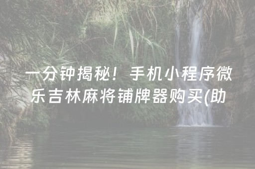 7分钟揭秘“微乐陕西麻将怎么让系统发好牌”（万能开挂神器)