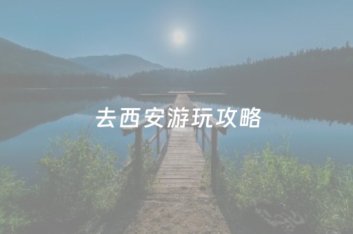 去西安游玩攻略（去西安游玩攻略2日）