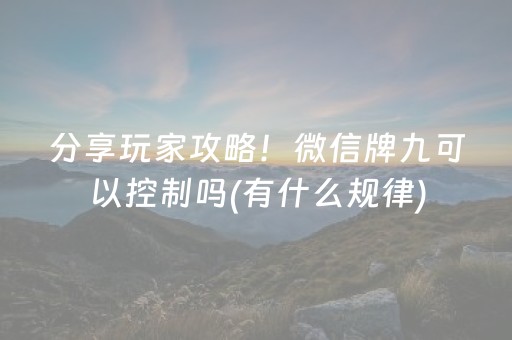厉害了“小程序打麻将可以作假吗”（必赢神器免费安装)
