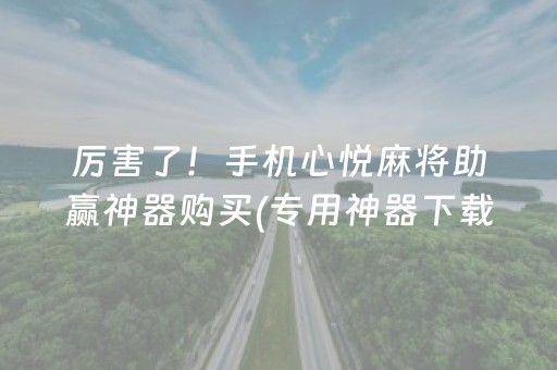 厉害了！手机心悦麻将助赢神器购买(专用神器下载)