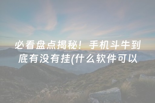 必看盘点揭秘！手机斗牛到底有没有挂(什么软件可以赢)
