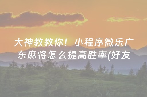 终于懂了“微乐填大坑辅助器免费版”（必赢神器免费安装)
