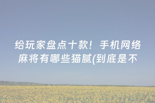 给玩家盘点十款！手机网络麻将有哪些猫腻(到底是不是有挂)