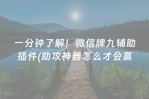 一分钟了解！微信牌九辅助插件(助攻神器怎么才会赢)