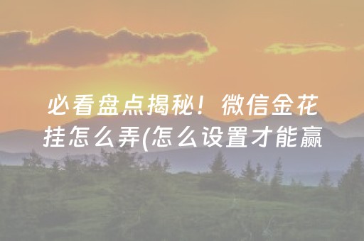 必看盘点揭秘！微信金花挂怎么弄(怎么设置才能赢)