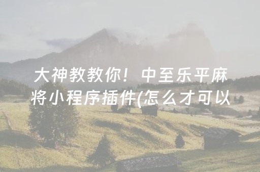 玩家必备教程“大唐麻将挂先试用后付款（助赢神器通用版）