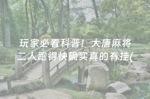 必看教程“手机麻将有挂吗（助赢神器通用版）
