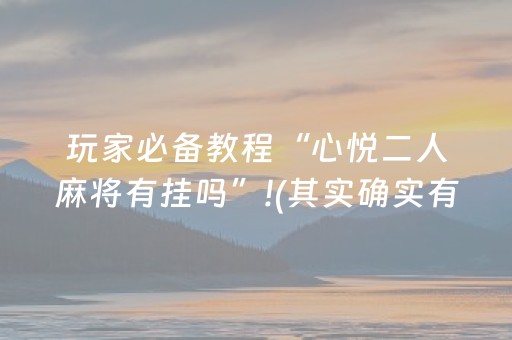 玩家必备教程“心悦二人麻将有挂吗”!(其实确实有挂)-抖音