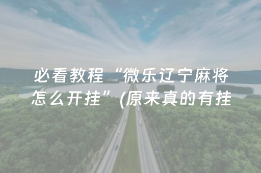 必看教程“微乐辽宁麻将怎么开挂”(原来真的有挂)-抖音