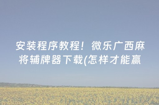 分享玩家攻略“微乐陕西麻将辅牌器购买”（有什么规律)