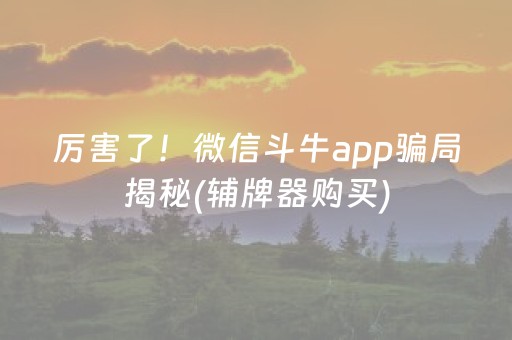 实测结果“微信斗牛辅助工具（助赢神器通用版）