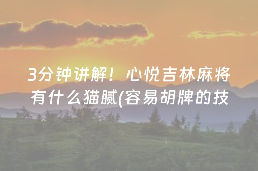 3分钟讲解！心悦吉林麻将有什么猫腻(容易胡牌的技巧)