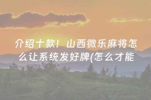 玩家必备教程“功夫川麻外挂设置（助赢神器通用版）