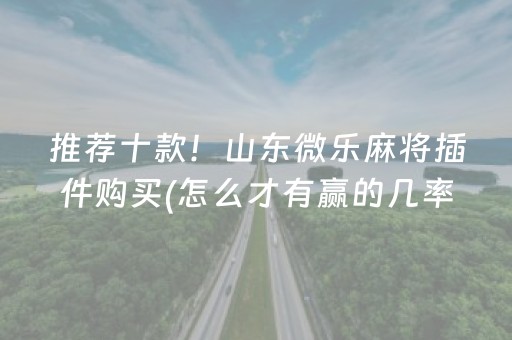 推荐十款！山东微乐麻将插件购买(怎么才有赢的几率)