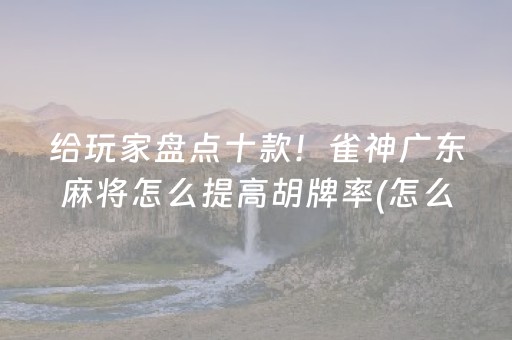 给玩家盘点十款！雀神广东麻将怎么提高胡牌率(怎么样来好牌)
