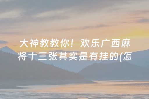 玩家必备教程“普通麻将机手机解码器（专用辅牌神器免安装）
