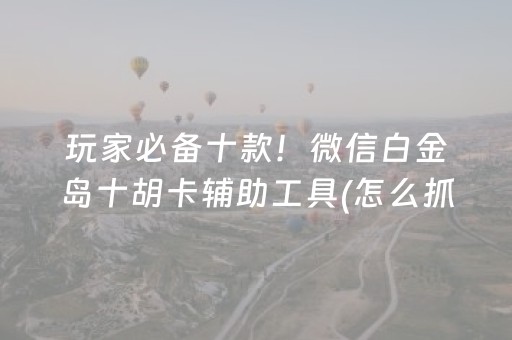 玩家必备十款！微信白金岛十胡卡辅助工具(怎么抓到好牌)