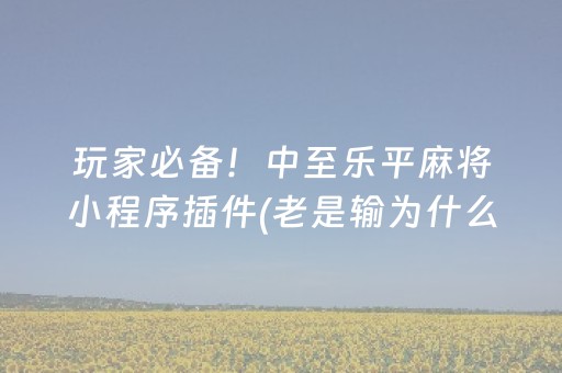 玩家必看攻略“微乐海南麻将助赢神器（助赢神器通用版）