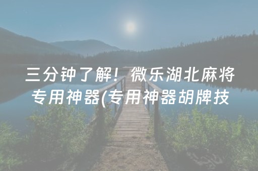 三分钟了解！微乐湖北麻将专用神器(专用神器胡牌技巧)