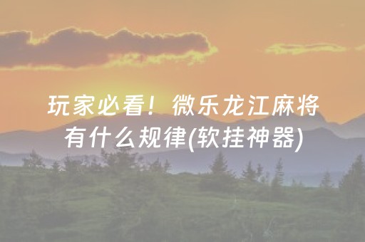 终于发现“微乐四川麻将挂件神器（助赢神器通用版）