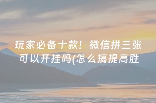 给玩家盘点十款“微乐锄大地小程序怎么拿好牌”（怎么调胜率)