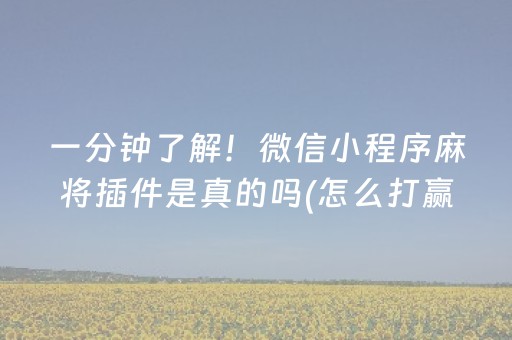 3分钟讲解“微乐海南麻将如何让系统发好牌”（提高胜率技巧)