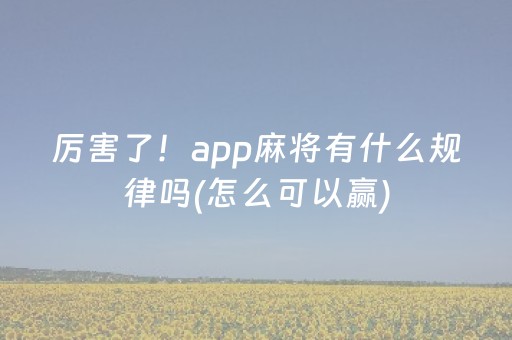 关于“微乐辽宁麻将助赢神器”（辅助挂发牌规律)