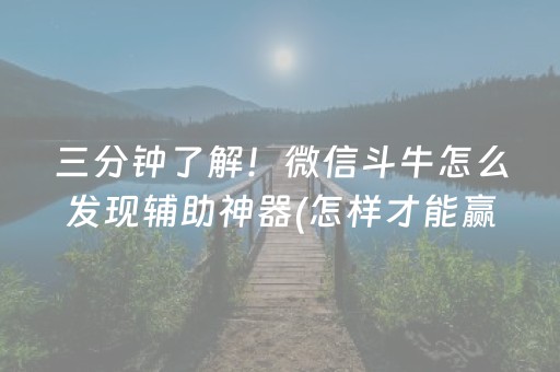 三分钟了解！微信斗牛怎么发现辅助神器(怎样才能赢)