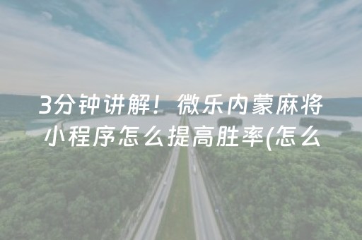 7分钟揭秘“微信麻将骗局大揭密”（透明器教程)