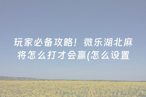 安装程序教程“微乐湖北麻将怎么让系统发好牌”（输赢跟id号有关系吗)