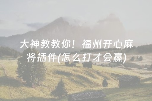 安装程序教程“微乐河北麻将胡牌神器”（怎么让系统给自己好牌)