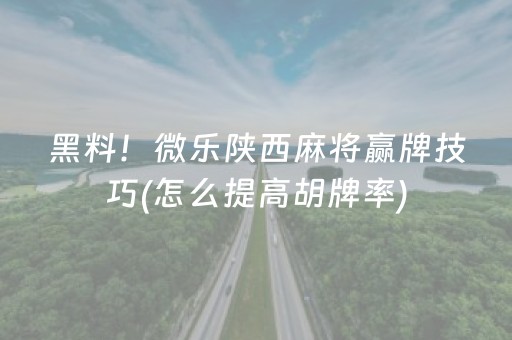 安装教程“微乐福建麻将提高胜率”（怎么让系统给自己好牌)