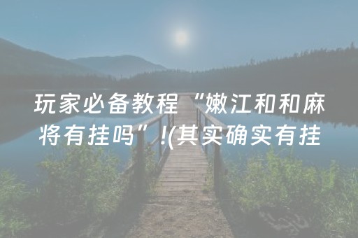 玩家必备教程“嫩江和和麻将有挂吗”!(其实确实有挂)-抖音