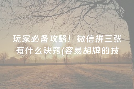 玩家必备攻略“微信小程序微乐龙江麻将有什么规律”（开挂神器下载)