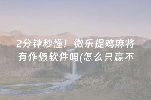 7分钟揭秘“微乐捉鸡麻将助赢软件”（挂件神器)