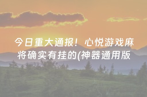7分钟揭秘“微乐内蒙麻将专用神器”（辅助器通用版)