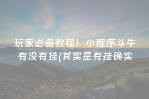 重大通报“微乐填大坑一直输”（辅牌器插件购买)