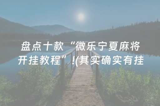 盘点十款“微乐宁夏麻将开挂教程”!(其实确实有挂)-抖音