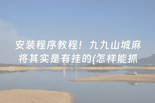 安装程序教程！九九山城麻将其实是有挂的(怎样能抓到好牌)