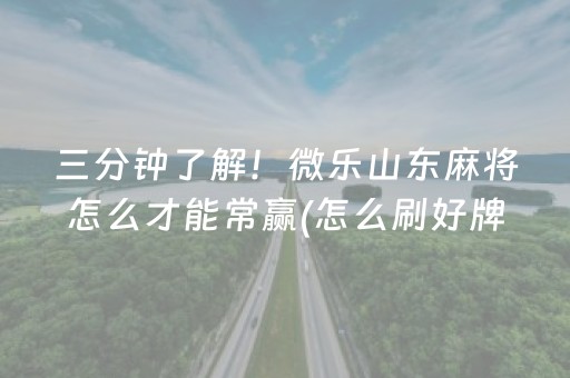 玩家必备教程“微乐江苏麻将怎么提高胜率（助赢神器通用版）