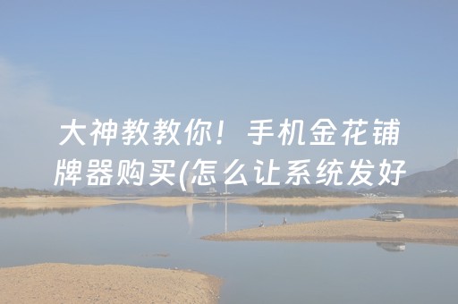 大神教教你！手机金花铺牌器购买(怎么让系统发好牌)