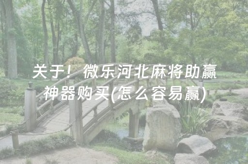 关于！微乐河北麻将助赢神器购买(怎么容易赢)