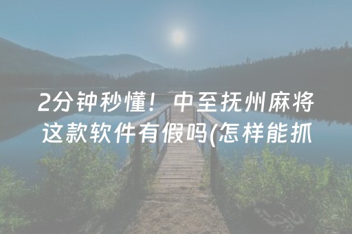 2分钟秒懂！中至抚州麻将这款软件有假吗(怎样能抓到好牌)
