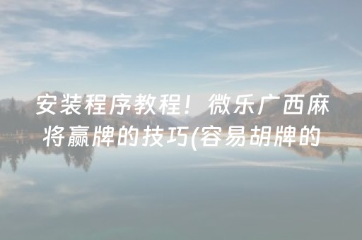 3分钟学会“闲来麻将软挂神器（专用辅牌神器免安装）