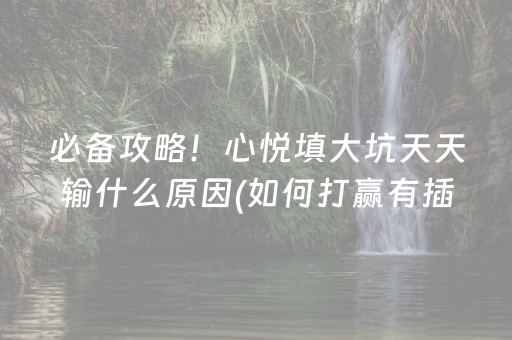 必备攻略！心悦填大坑天天输什么原因(如何打赢有插件吗)