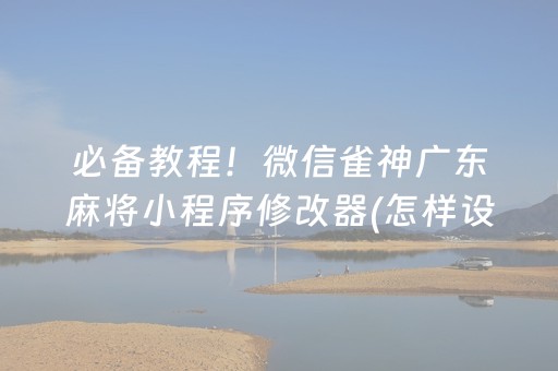 必备教程！微信雀神广东麻将小程序修改器(怎样设置拿好牌)