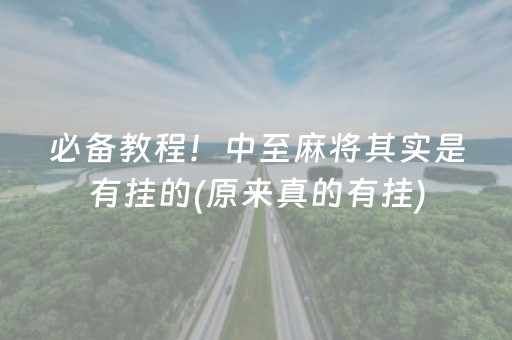 必备教程！中至麻将其实是有挂的(原来真的有挂)