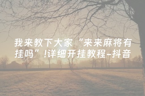 3分钟学会“免安装麻将机控牌器是真的吗（专用辅牌神器免安装）