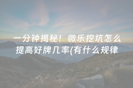 终于发现了“手机微乐麻将软件只赢不输（助赢神器通用版）